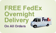 FREE FedEx Overnight Delivery On All Orders